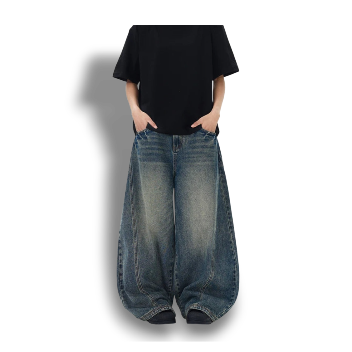 Baggy Jeans - "Vintage Butterfly"